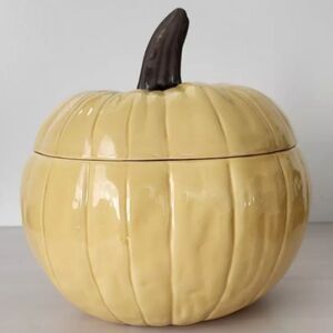 Crate & Barrel Yellow Pumpkin Tureen Signed by B Eigen!